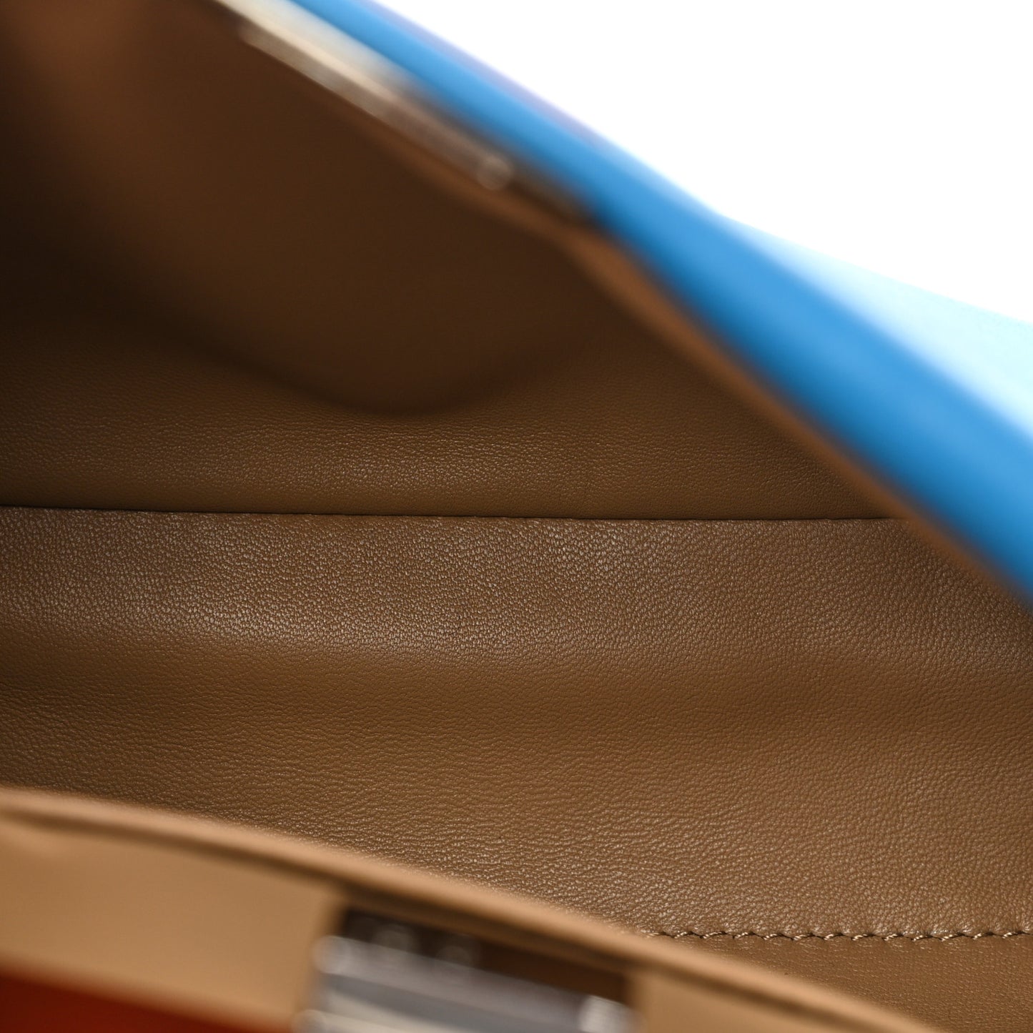 Nappa Colorblock Mini Peekaboo Iconic Satchel Blue Royal Papavero Cuoio