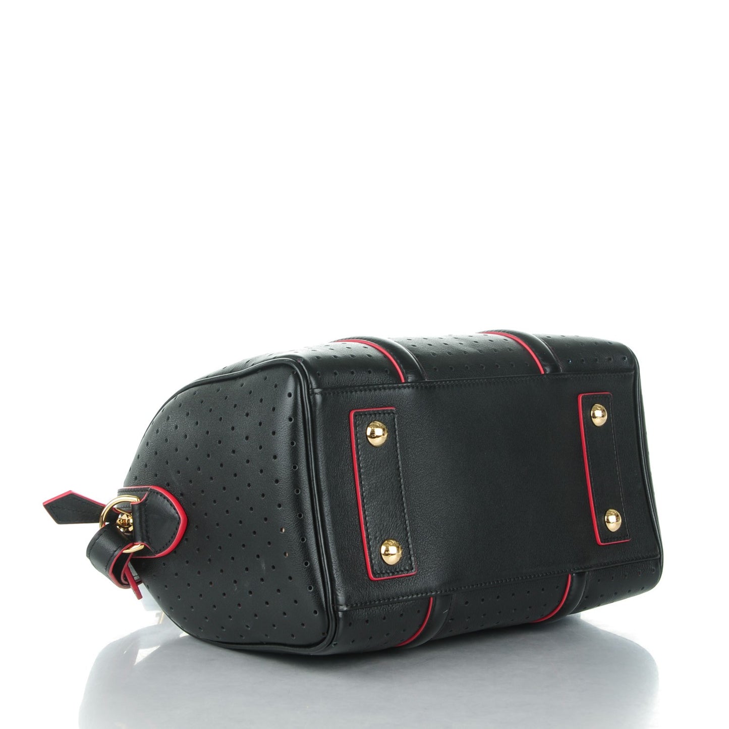 Veau Soie Calfskin Perforated SC Bag PM Black