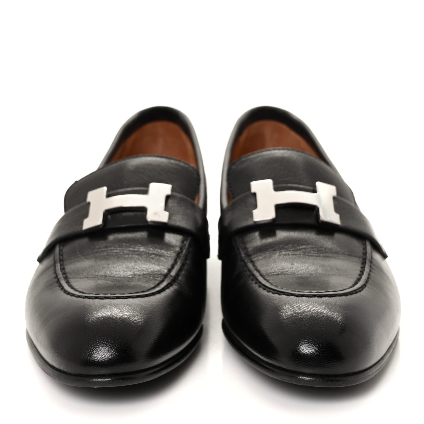 Goatskin Womens Paris Loafers 36.5 Black