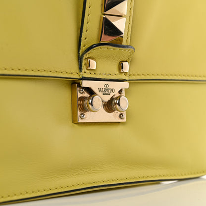 Valentino Garavani Vitello Medium Glam Lock Rockstud Flap Naples Yellow 9 of 15
