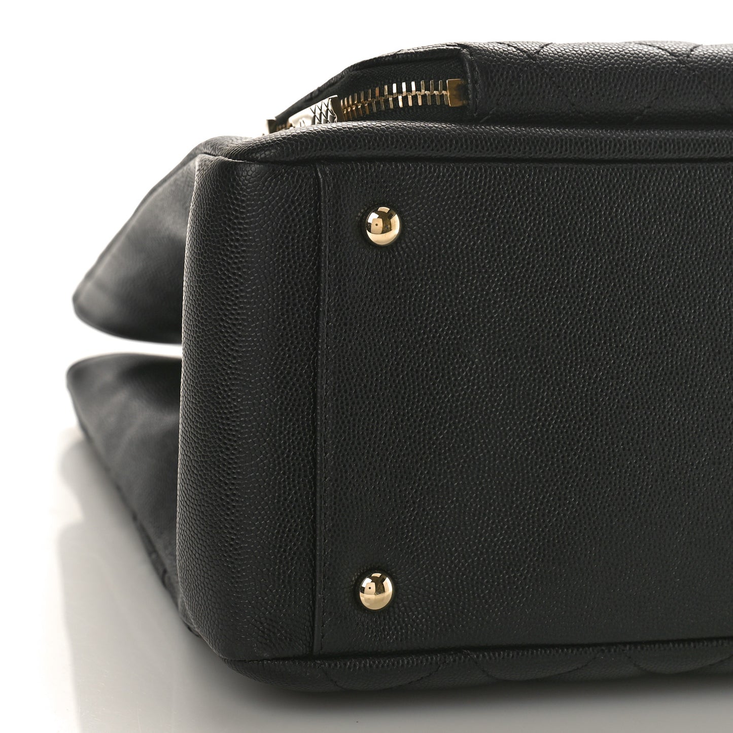 Caviar Quilted Large Business Affinity Shopping Bag Black