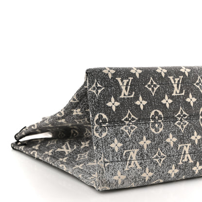 Louis Vuitton Monogram Jacquard Denim Onthego MM Black 8 of 9