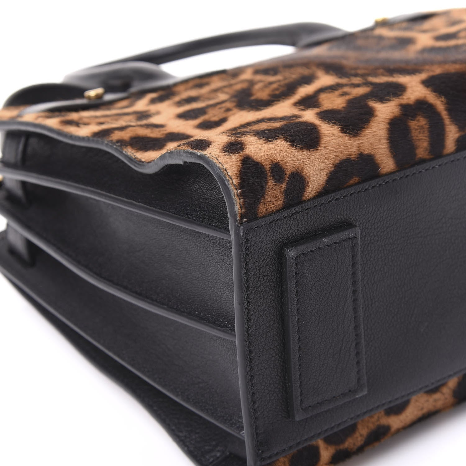 Saint Laurent Pony Effect Calfskin Leopard Print Baby Supple Sac De Jour 6 of 10