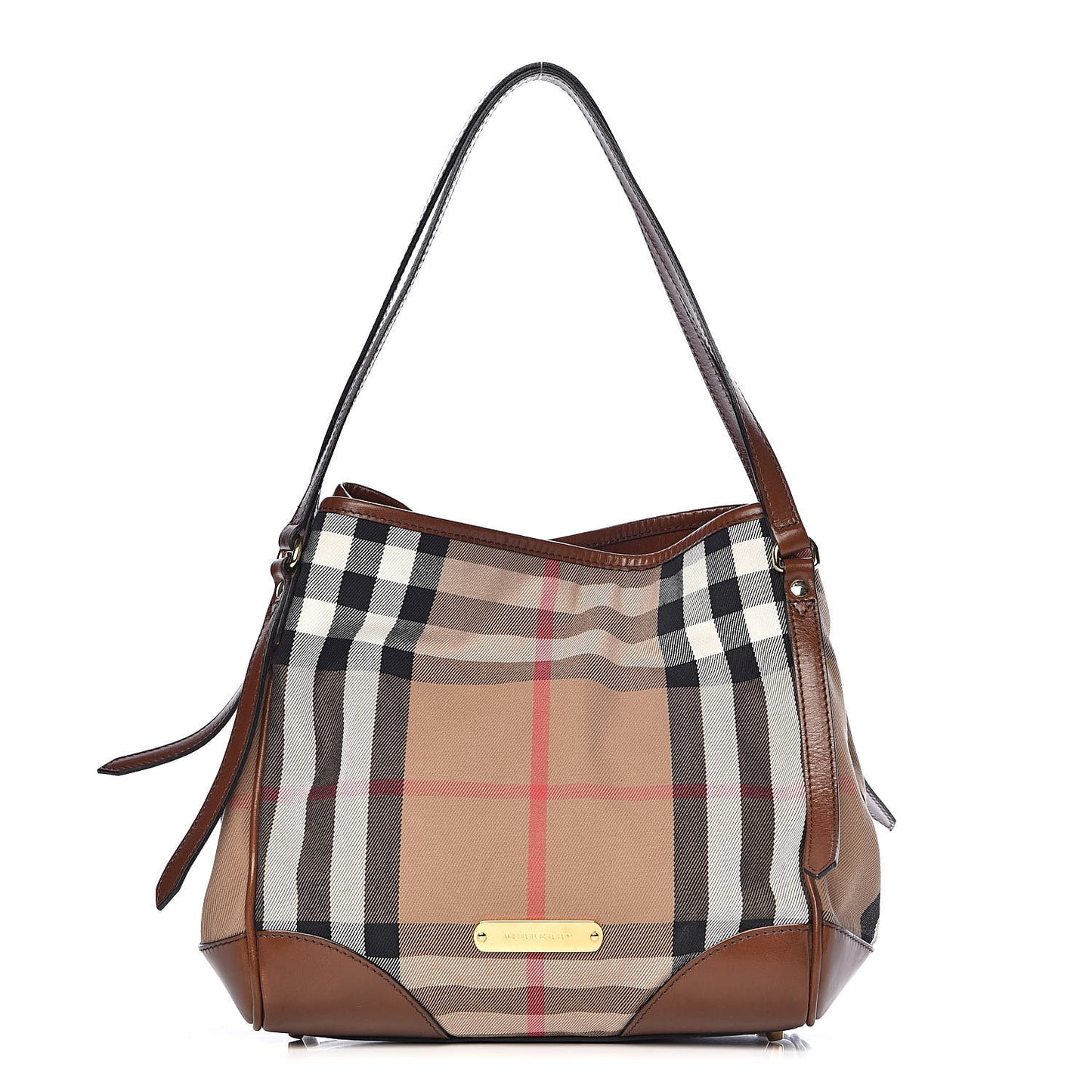 House Check Small Canterbury Tote Dark Tan