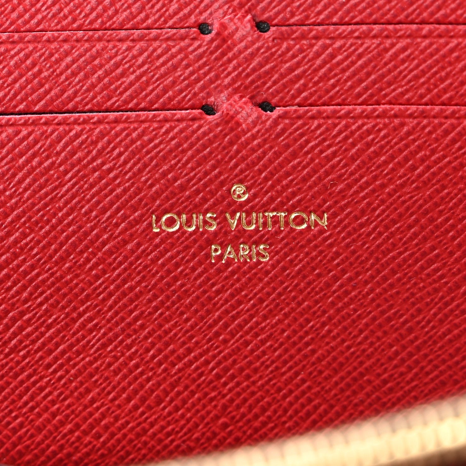 Louis Vuitton Damier Ebene Clemence Wallet Cherry 6 of 11