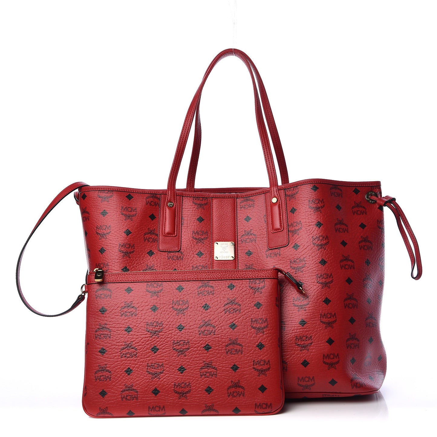 Visetos Large Liz Reversible Shopper Tote Ruby Red