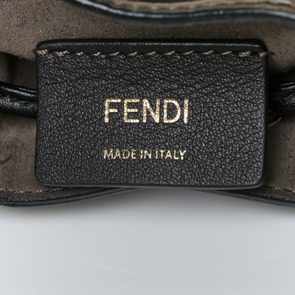 Fendi Vitello Liberty F is Fendi Bi-Color FF 1974 Embossed Mini Mon Tresor Bucket Bag Maya Black 5 of 13