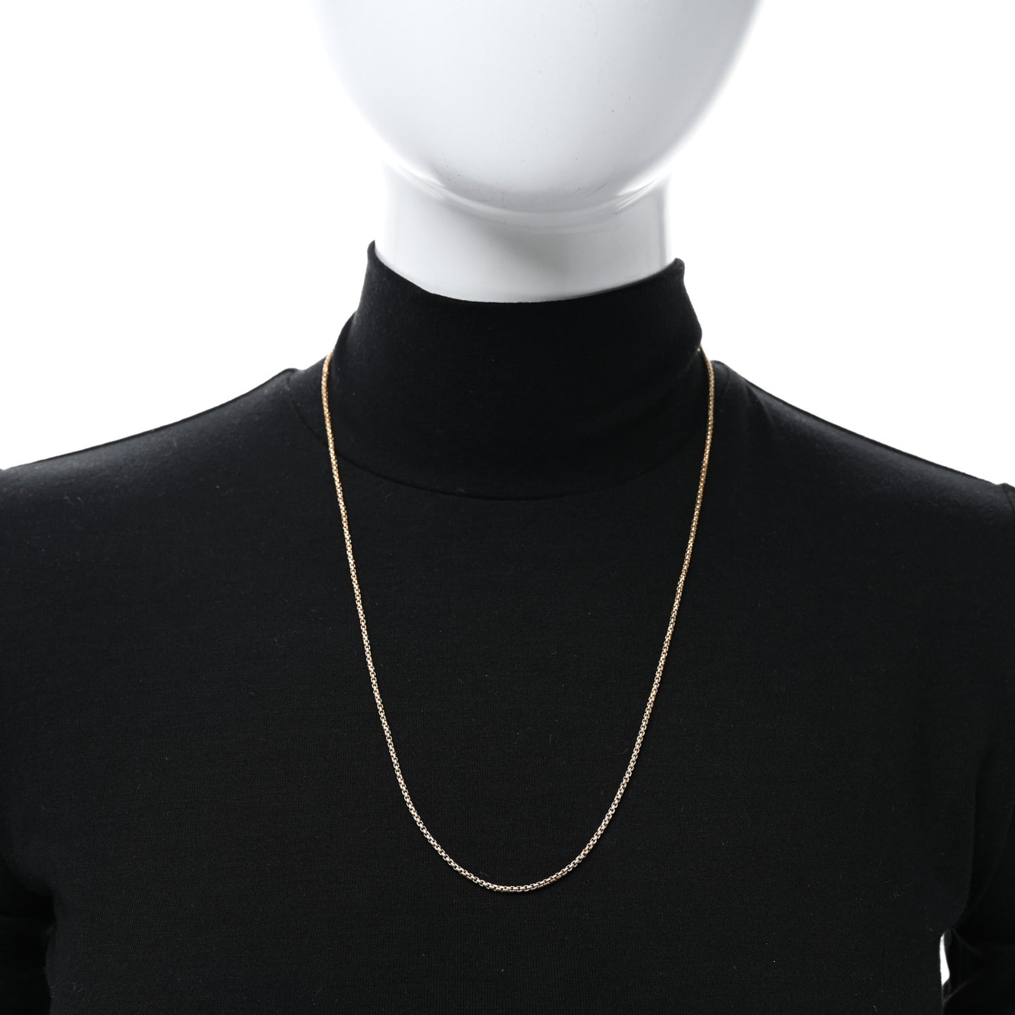 18K Yellow Gold 1.7mm Box Chain Necklace 22"