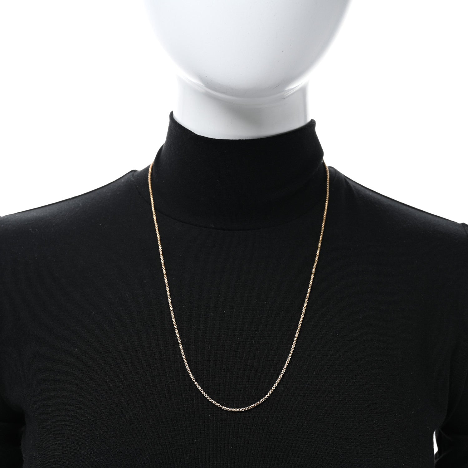 David Yurman 18K Yellow Gold 1.7mm Box Chain Necklace 22" 3 of 5