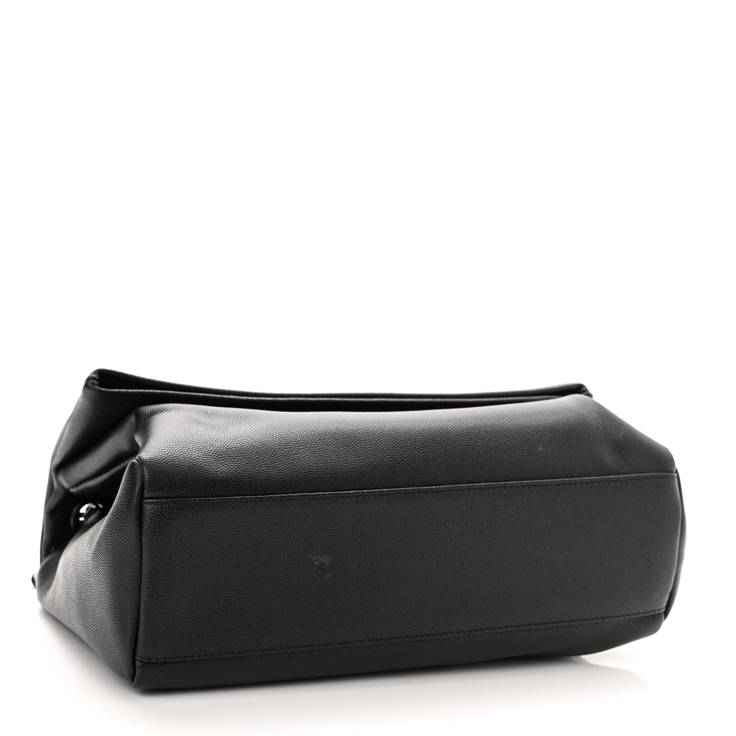Grain De Poudre Medium West Hollywood Monogram Fold-Over Black