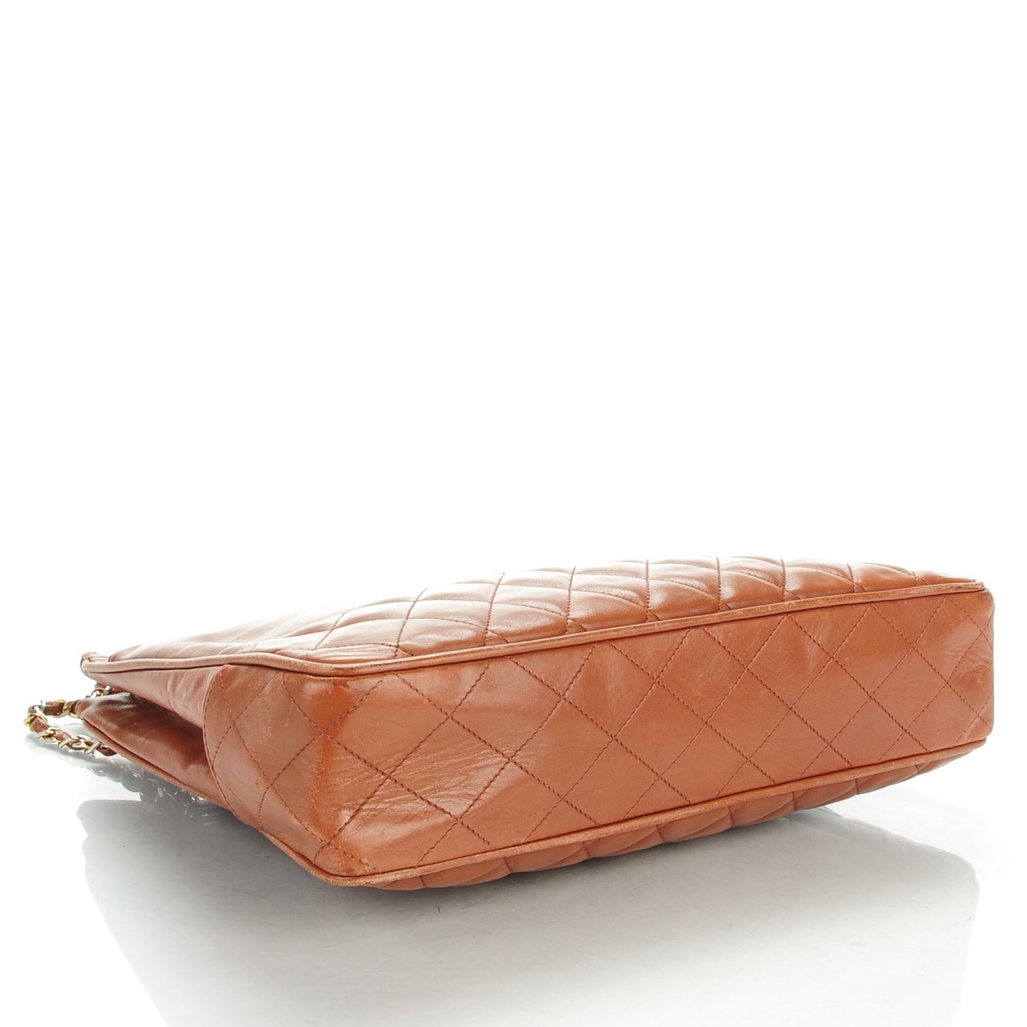 Lambskin Shopping Tote Brown