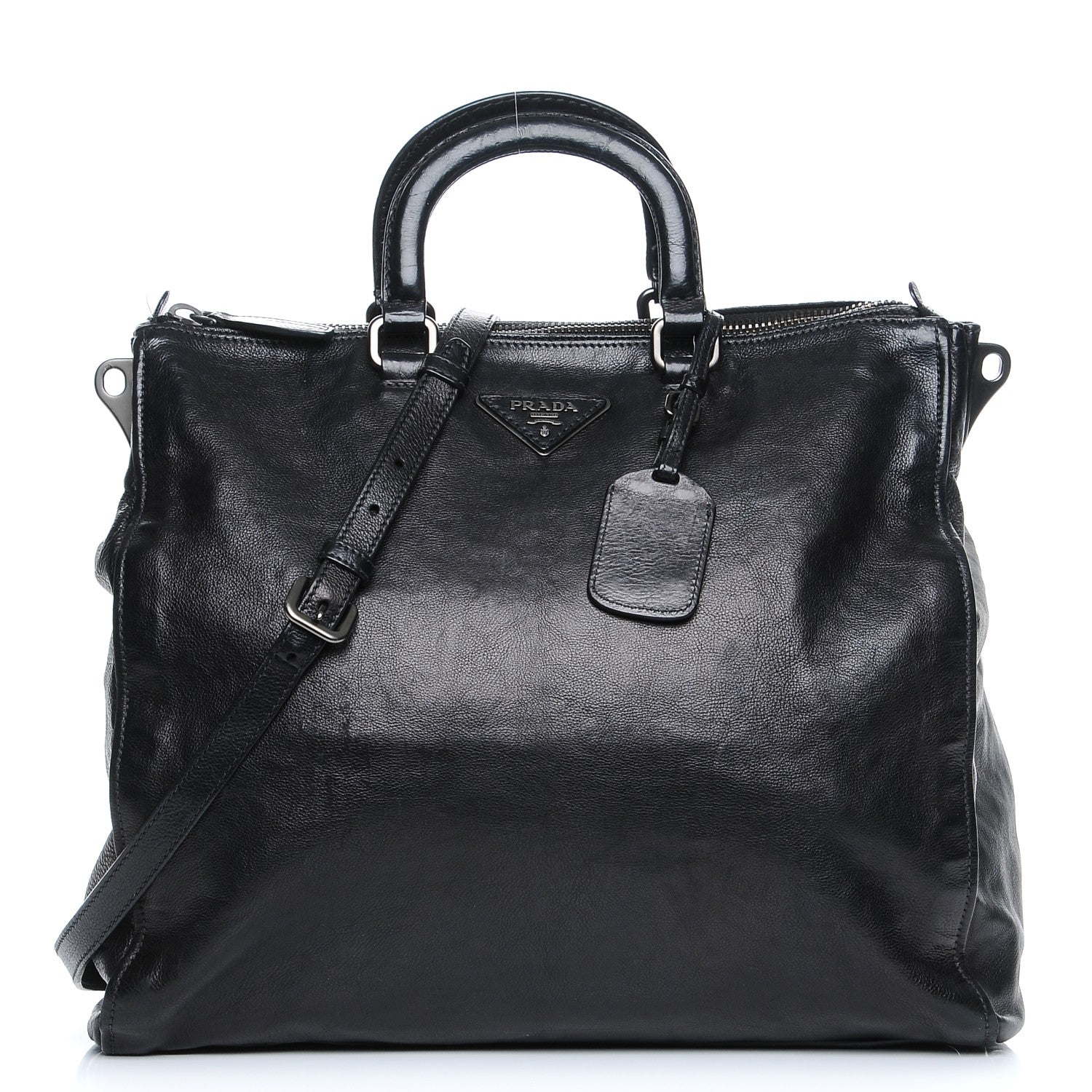 Prada Glace Calf Shopping Tote Nero Black 1 of 11