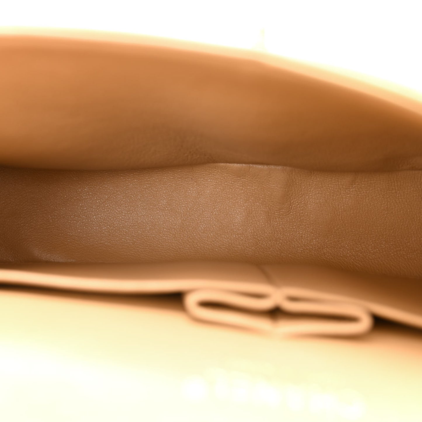 Lambskin Quilted Small Double Flap Beige