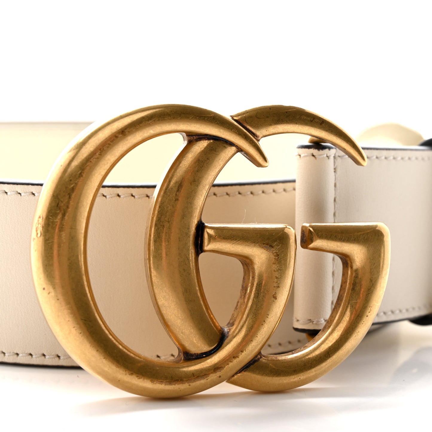 Calfskin Double G 40mm Belt 70 28 Mystic White