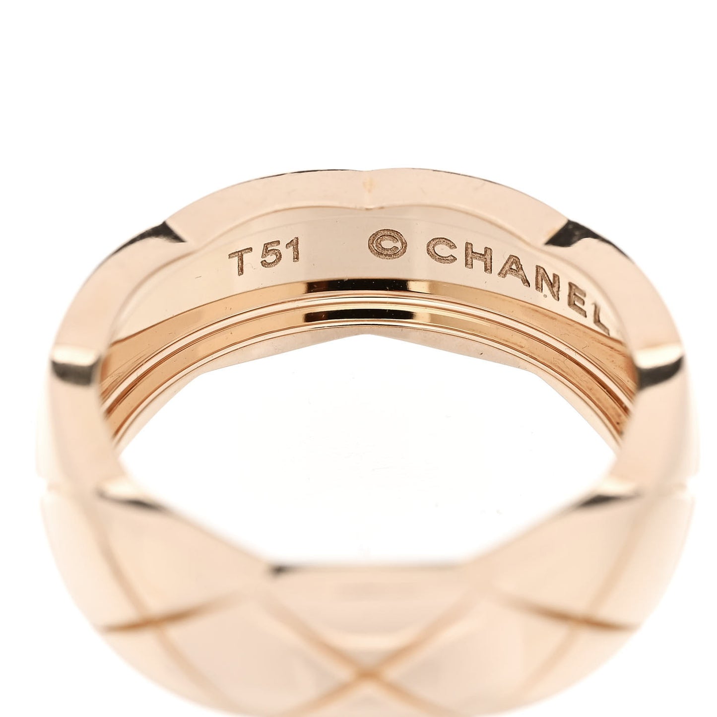 18K Beige Gold Small Coco Crush Ring 51 5.75