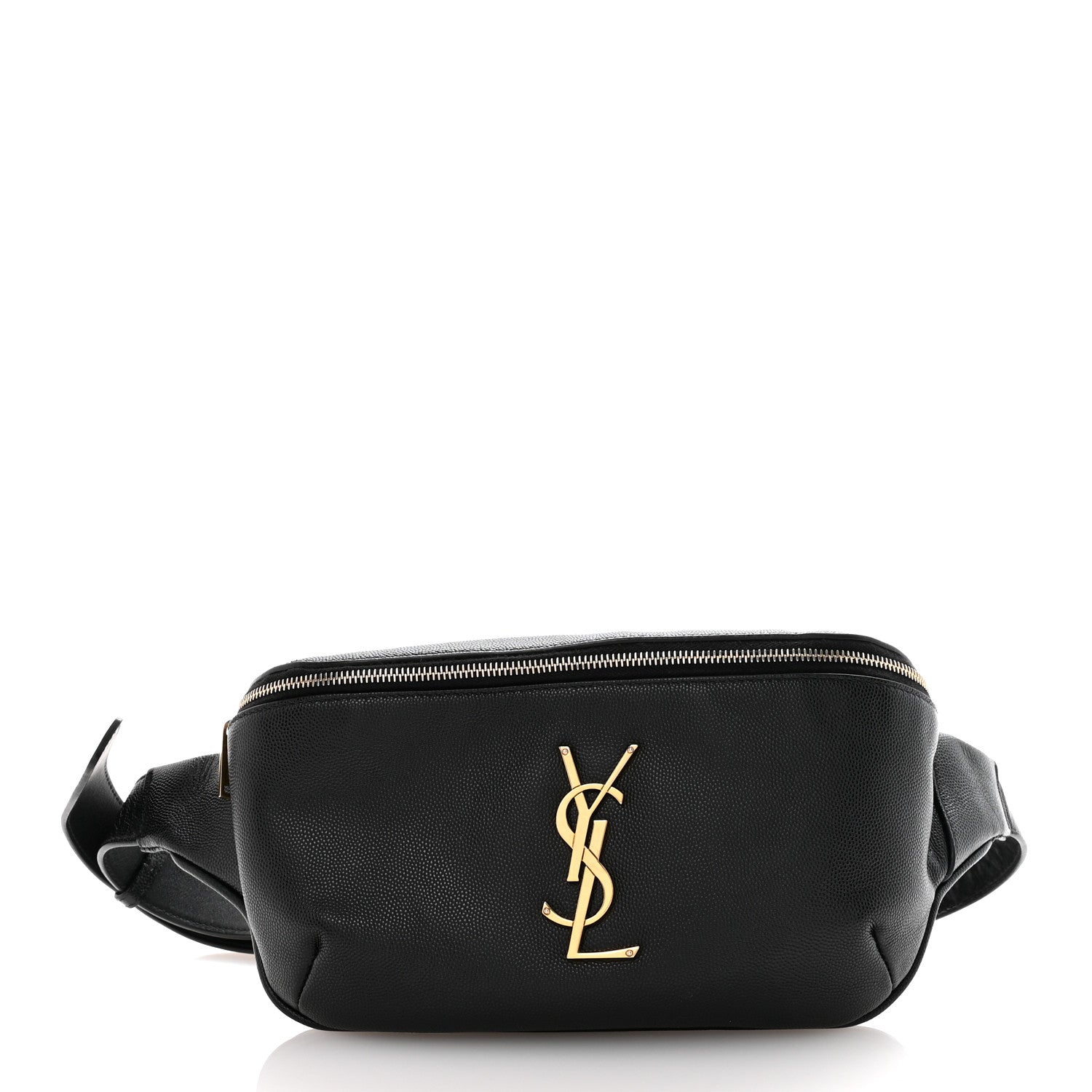 Saint Laurent Grain De Poudre Monogram Belt Bag Black 1 of 15