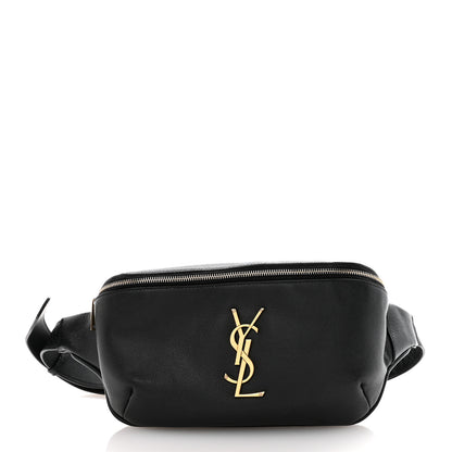 Saint Laurent Grain De Poudre Monogram Belt Bag Black 1 of 15