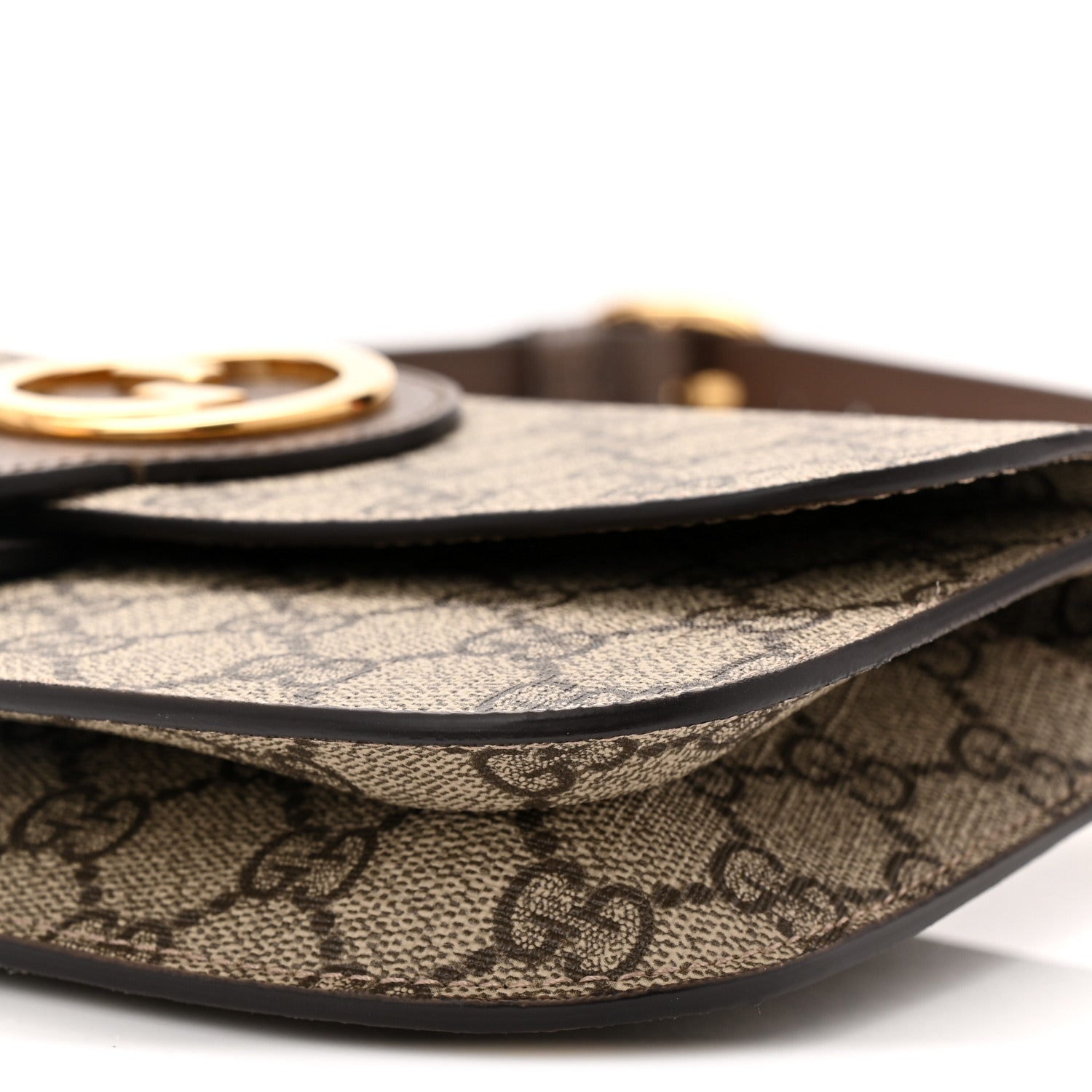 Gucci GG Supreme Monogram Textured Dollar Calfskin Blondie Belt Bag Beige Ebony New Acero 10 of 10