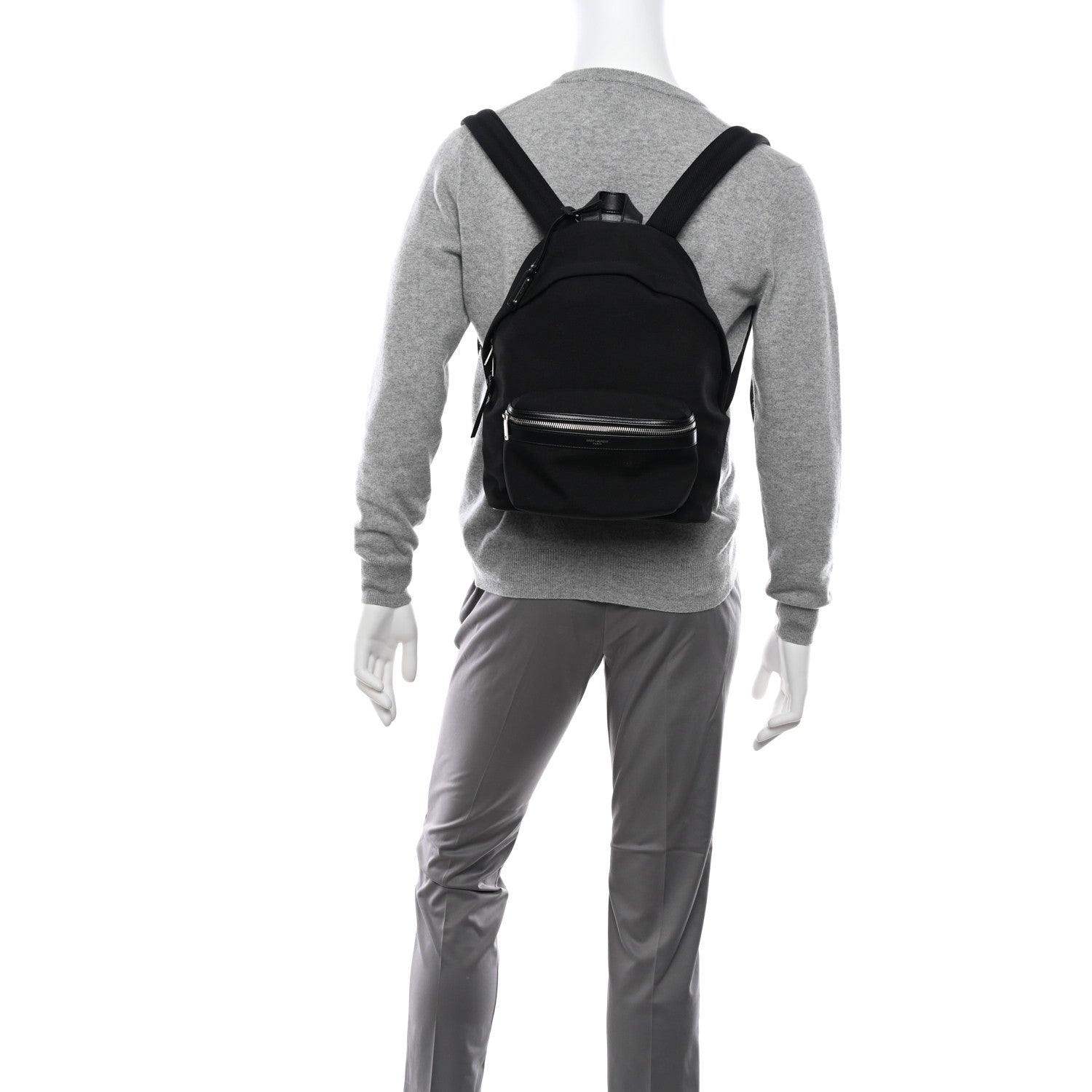 Saint Laurent Canvas City Backpack Black 2 of 11