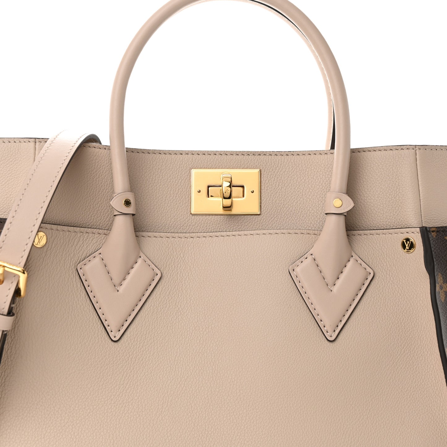 Calfskin Monogram On My Side MM Greige