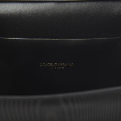 Dolce & Gabbana Moire Pearl Embellished Small Devotion Top Handle Bag Black 7 of 10