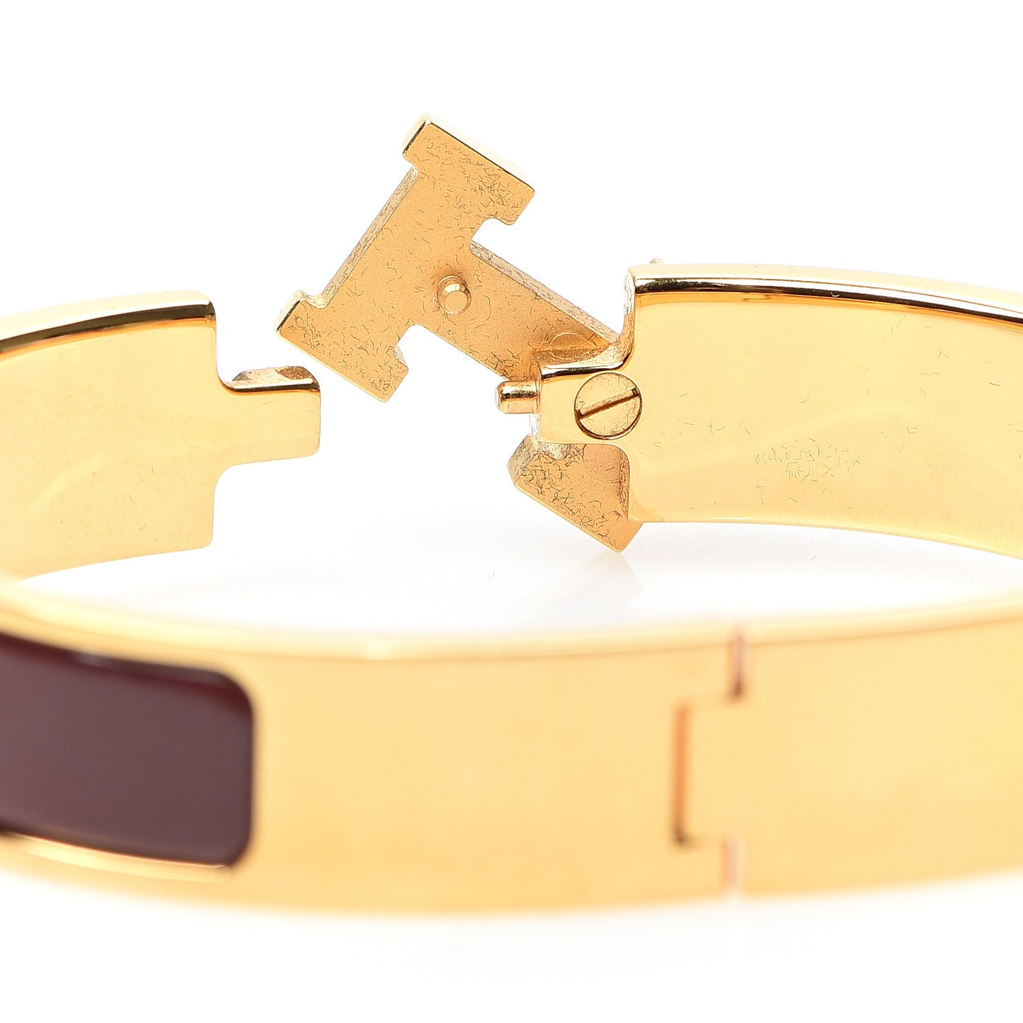 Enamel Narrow Clic Clac H Bracelet Bourgogne