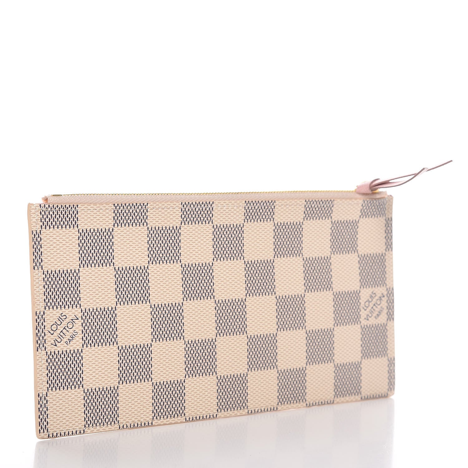 Louis Vuitton Damier Azur Felicie Chain Wallet Zippered Insert Rose Ballerine 3 of 8