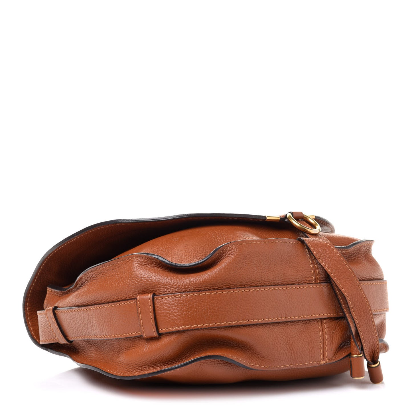 Calfskin Mini Marcie Round Crossbody Bag Tan