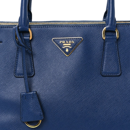 Prada Saffiano Lux Medium Galleria Double Zip Tote Blue 9 of 11