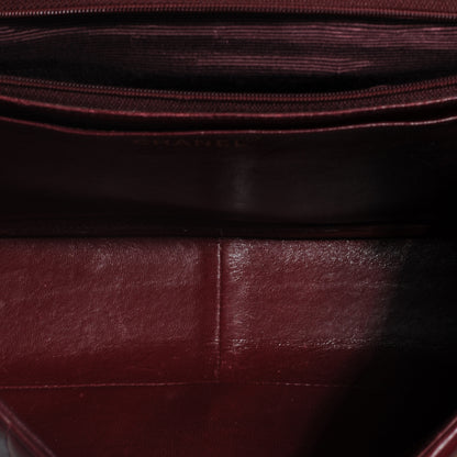 Chanel Lambskin Vertical Quilt Jumbo Flap Dark Red 6 of 8