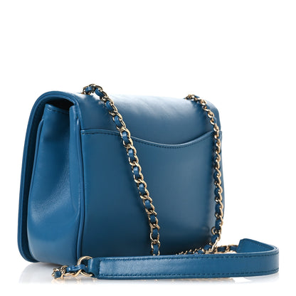 Chanel Lambskin CC Mania Flap Bag Turquoise 2 of 10