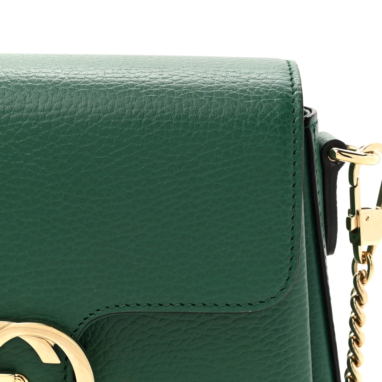 Dollar Calfskin Interlocking G Crossbody Bag Emerald