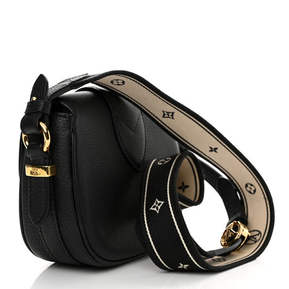 Louis Vuitton Grained Calfskin LV Pont 9 Soft PM Black 3 of 15
