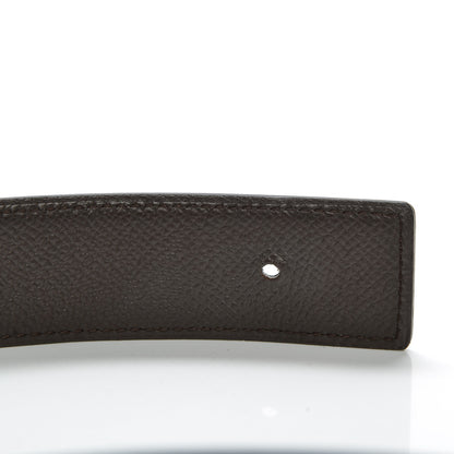 Hermes Swift Epsom 32mm H Belt 80 Black Chocolate 4 of 8