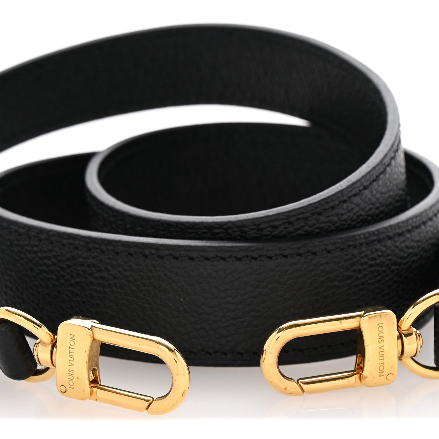Louis Vuitton Calfskin Ponthieu Shoulder Strap Black 3 of 4