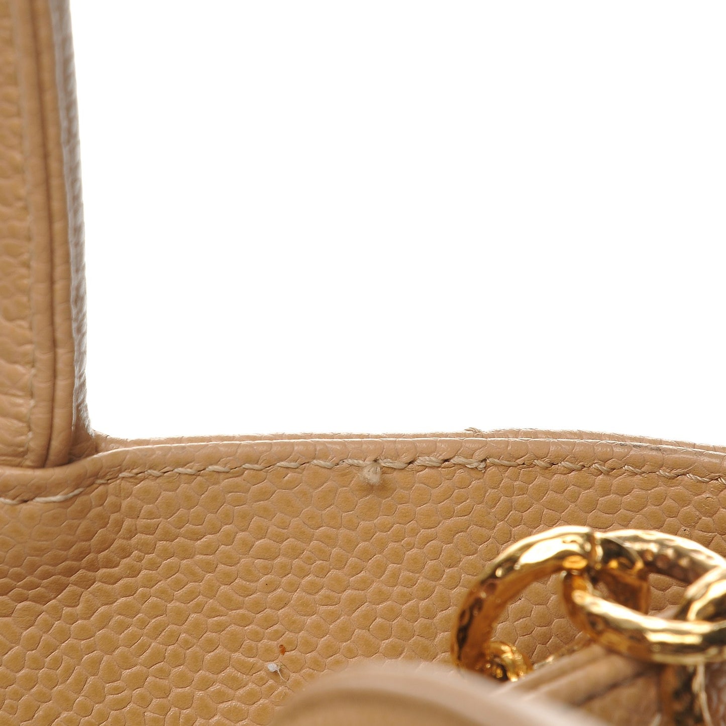 Caviar Quilted Medallion Tote Beige