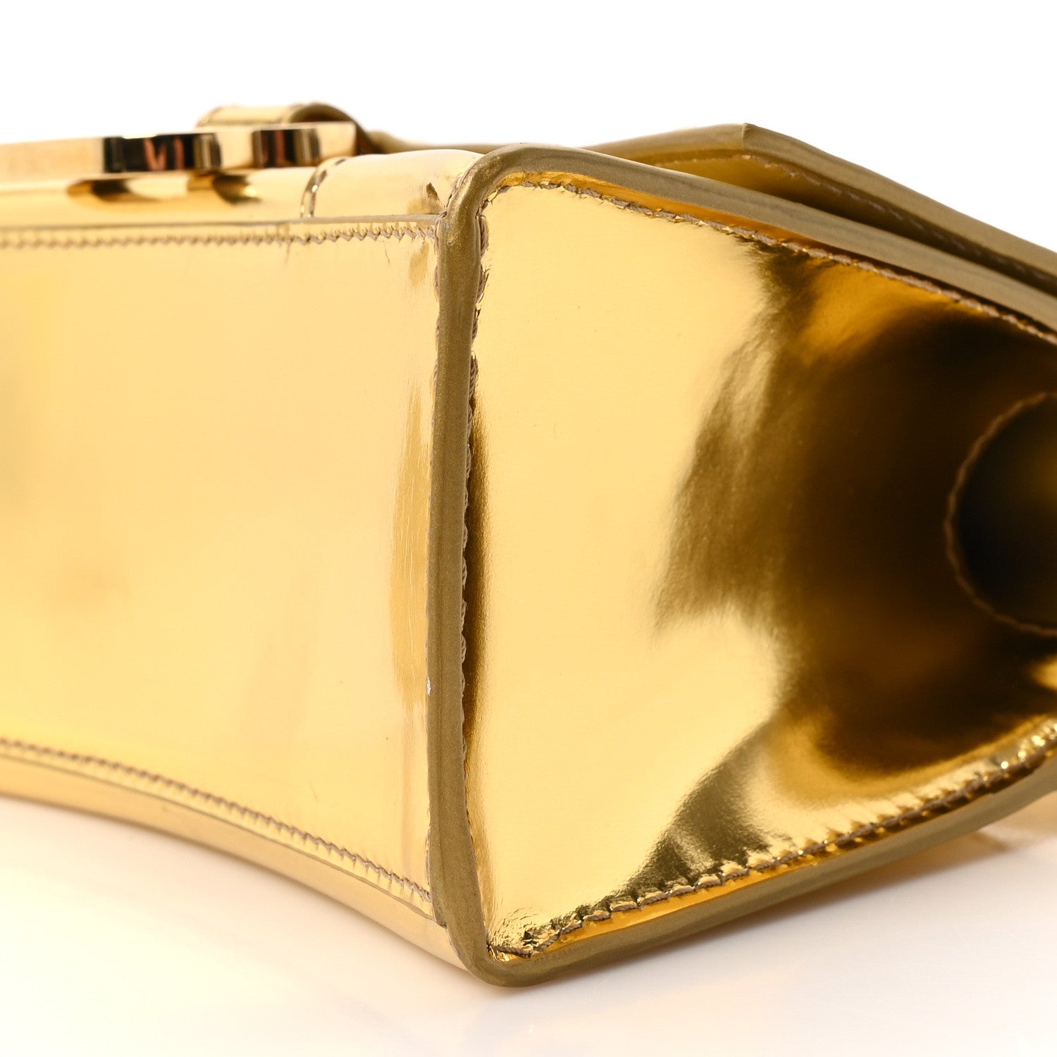 Balenciaga Metallic Calfskin Hourglass Top Handle Bag XS Gold 9 of 9