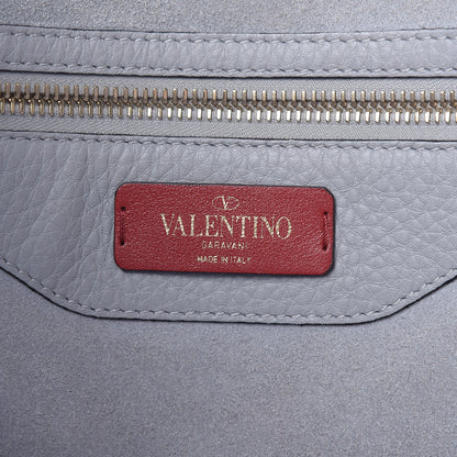 Valentino Garavani Grained Calfskin Rockstud Shoulder Tote Perla 6 of 20