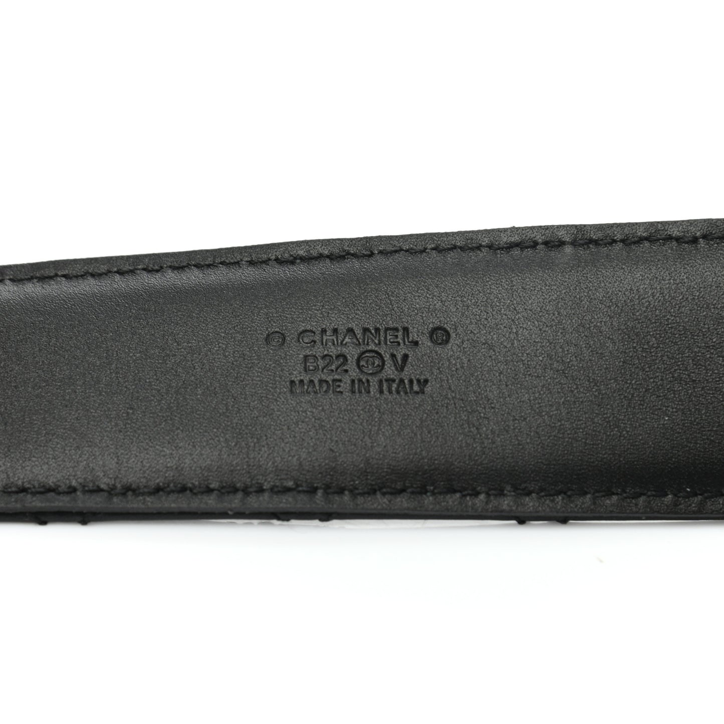 Lambskin Quilted CC Chain Belt 75 30 Black