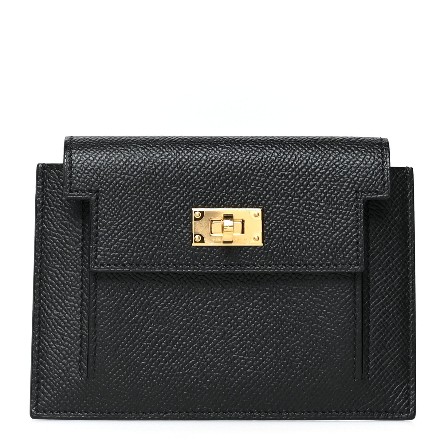 Epsom Kelly Pocket Compact Wallet Black