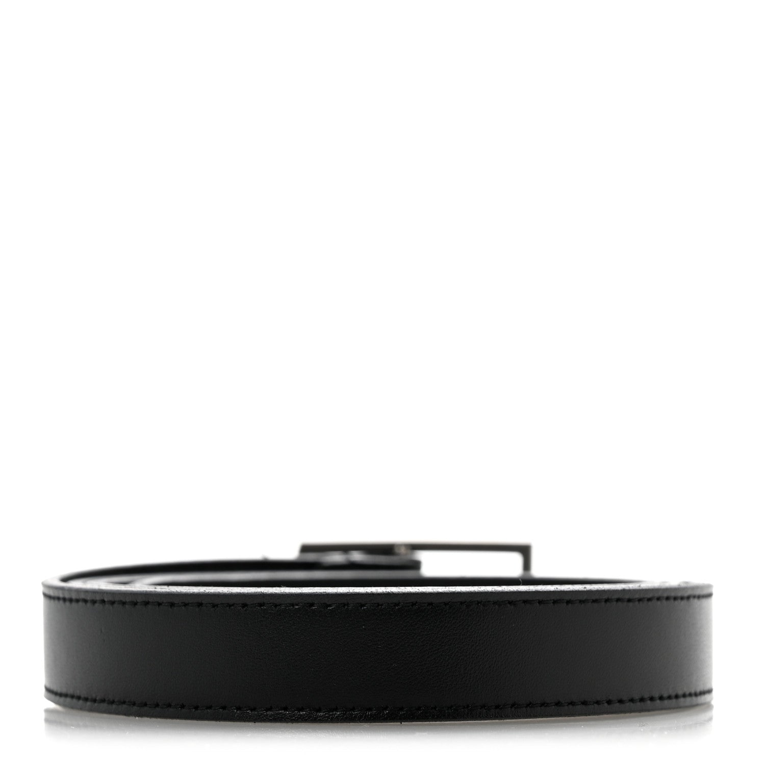 Saint Laurent Calfskin Monogram Cassandre 95 38 Belt Black 2 of 7