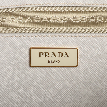 Prada Saffiano Medium Galleria Double Zip Tote Talco 15 of 17