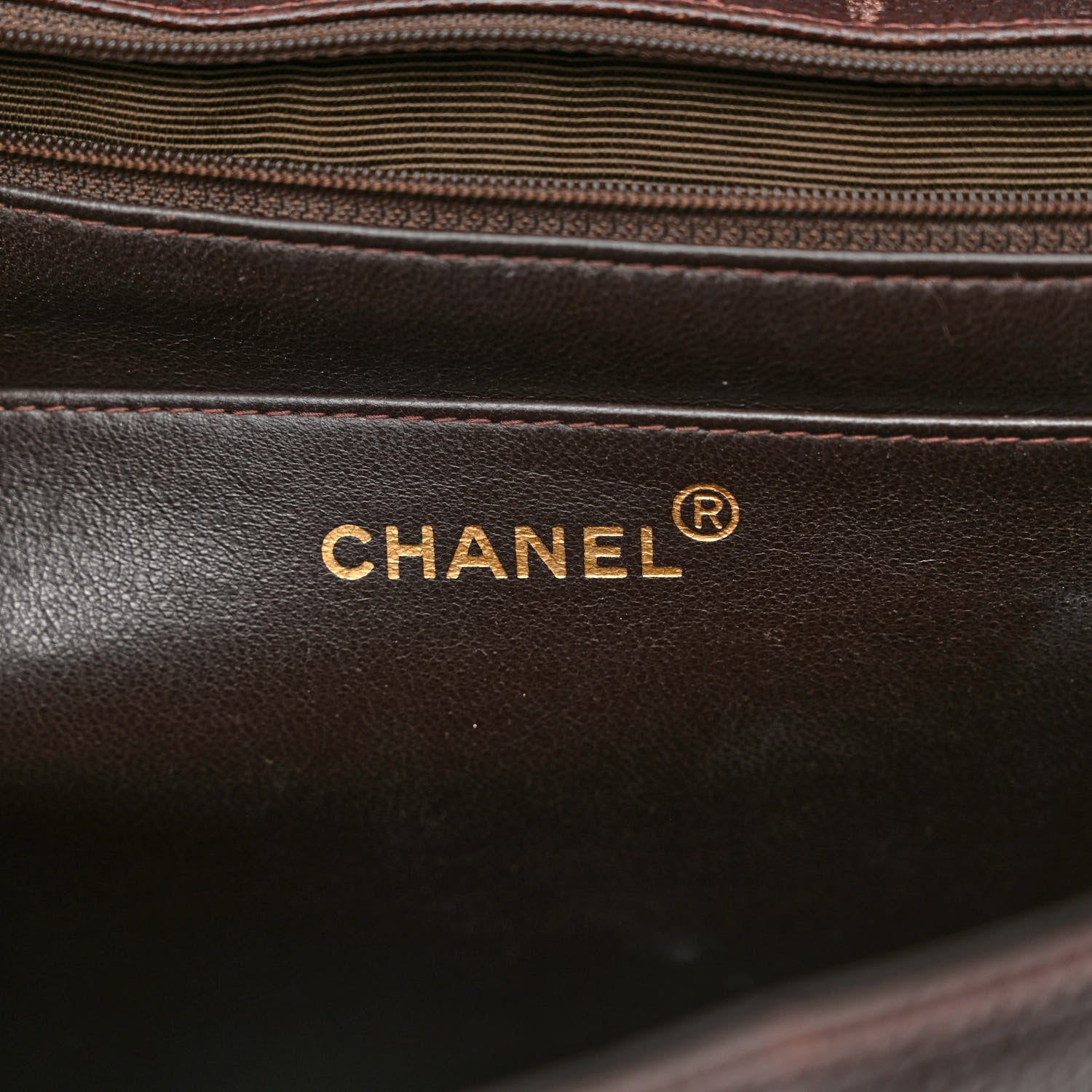 Chanel Caviar Vertical Quilted Jumbo Single Flap Brown 6 of 12