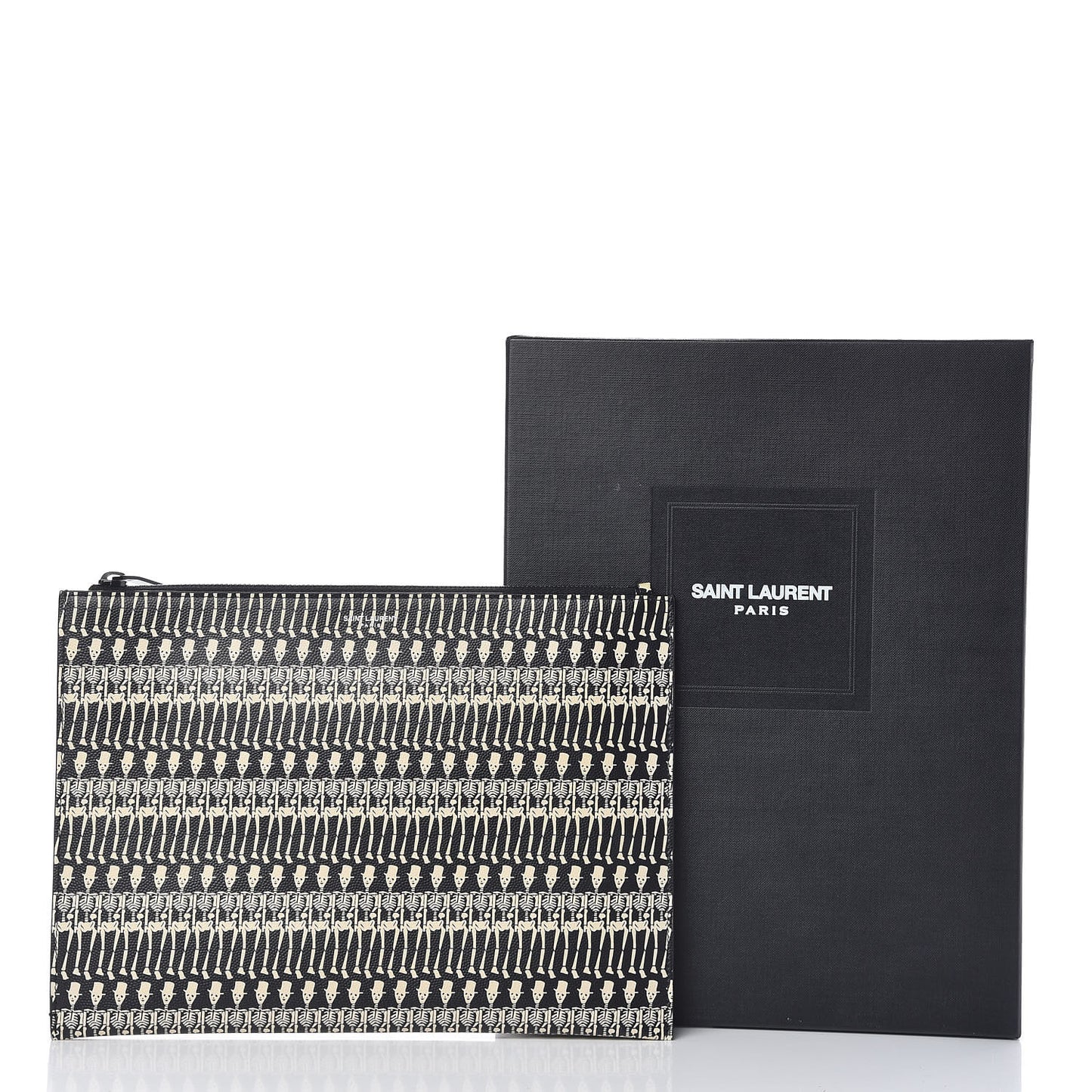 Grain de Poudre Skeleton Print Zipped Tablet Holder Black