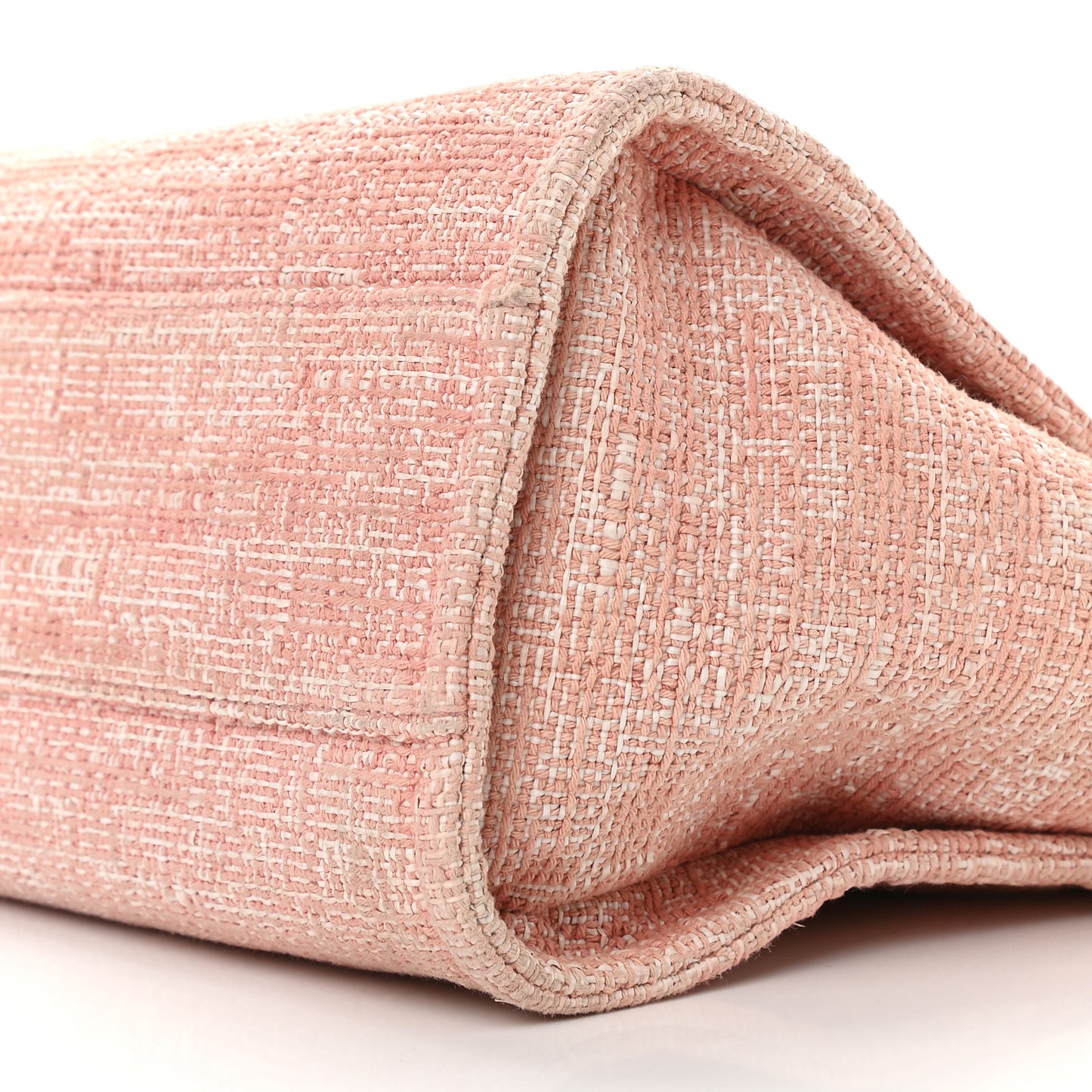Straw Lurex Small Deauville Tote Pink