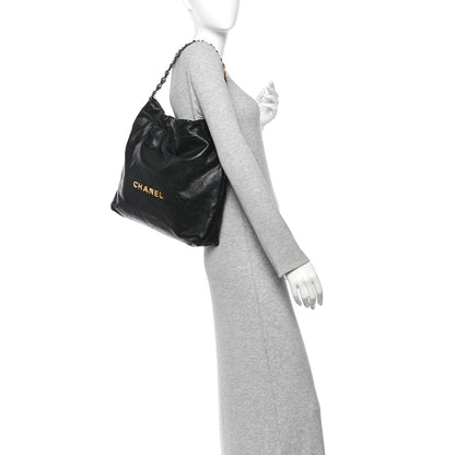 Chanel Shiny Caviar Quilted Chanel 22 Black 2 of 11