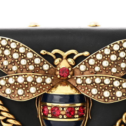 Gucci Nappa Pearl Studded Mini Queen Margaret Broadway Shoulder Bag Black 8 of 10