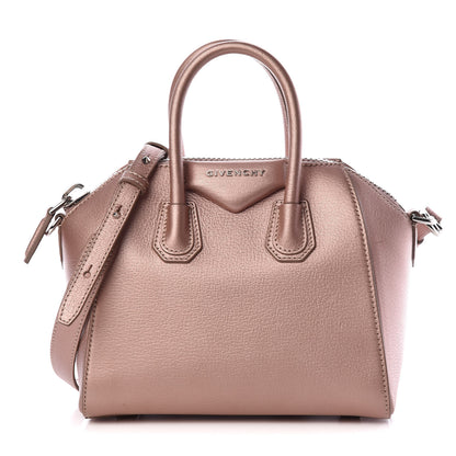 Givenchy Metallic Sugar Goatskin Mini Antigona Light Pink 1 of 15