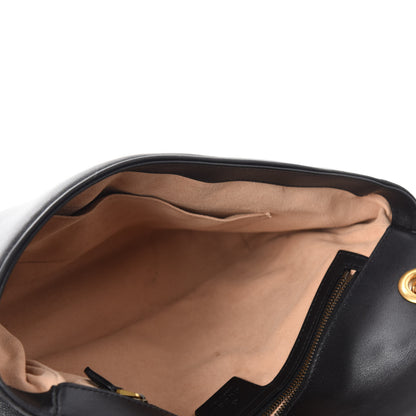 Gucci Calfskin Matelasse Medium GG Marmont Shoulder Bag Black 5 of 17