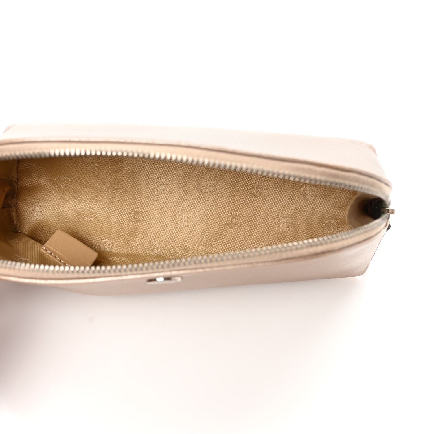 Chanel Metallic Goatskin Cosmetic Case Gold 5 of 9
